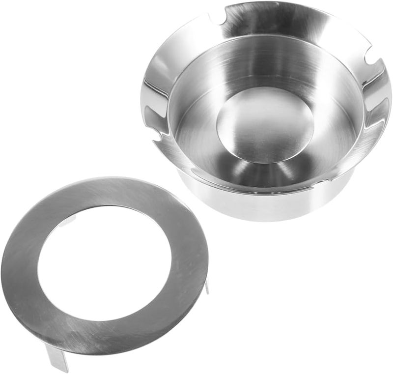 منفضة سجائر فولاذية مقاومة للصدأ إسكندنافية بسيطة خالية من الدخان للسيارة والمنزل - Image 1